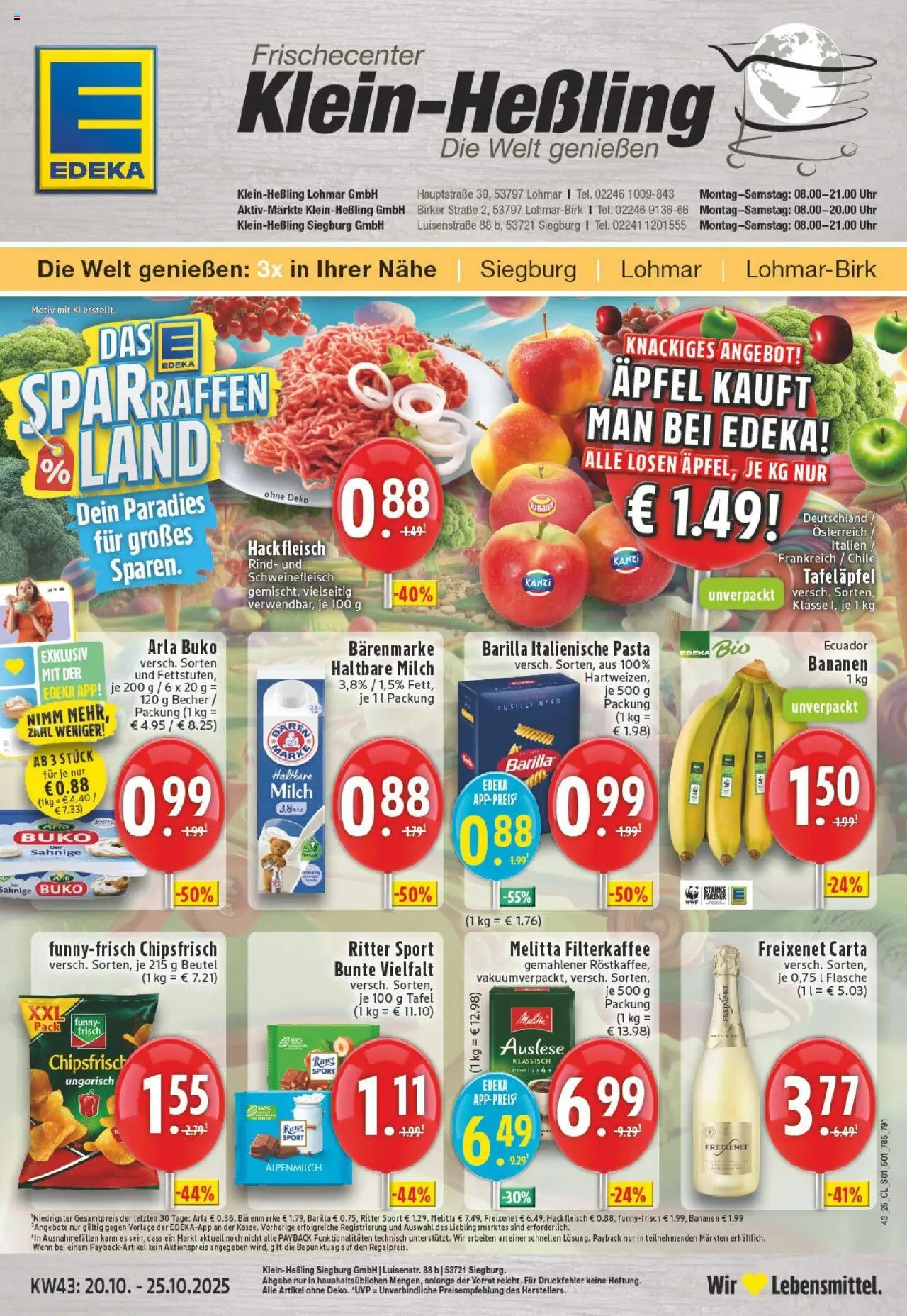 EDEKA Prospekt ab 19.10.2025 - Prospekt Lohmar - Birk Online