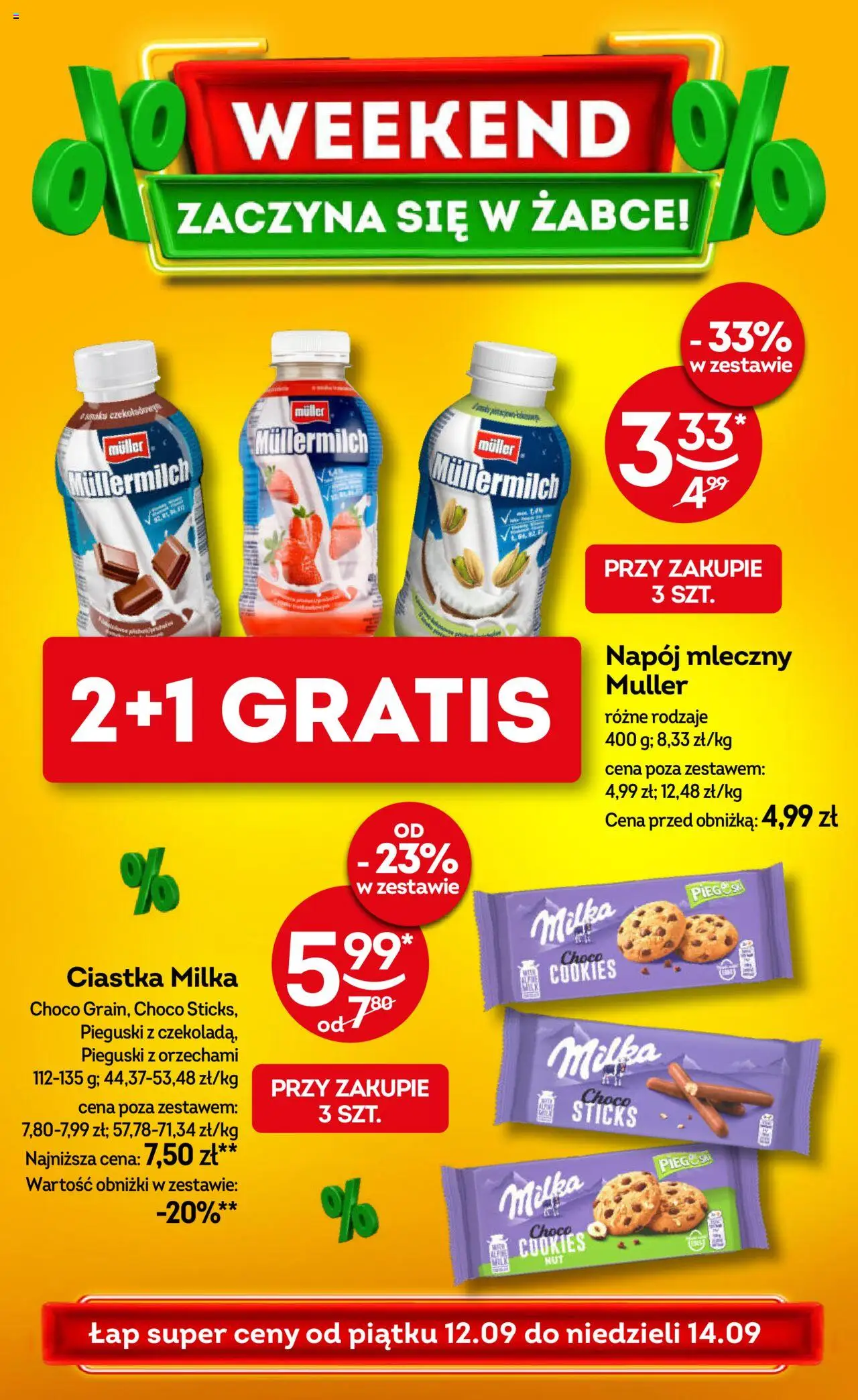 Żabka Weekendowe promocje od 12.09.2025 - Nowa Gazetka - Numer strony 1