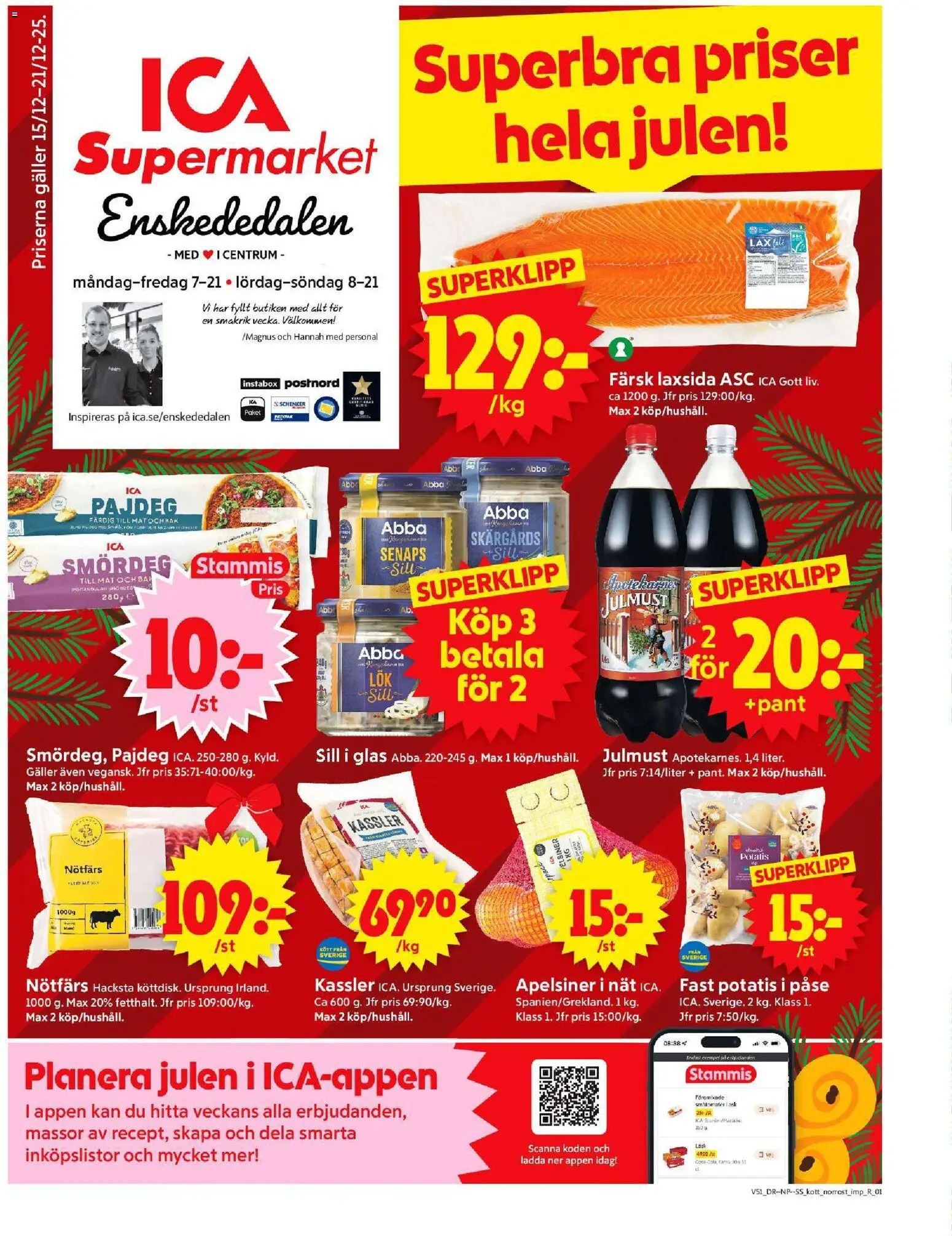 Förhandsgranska reklamblad Enskededalen från butik ICA Supermarket gäller från 15/12/2025