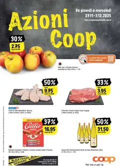 Vorschau des Merkblatts Una settimana di azioni vom Shop Coop gültig von 27.11.2025 bis 03.12.2025