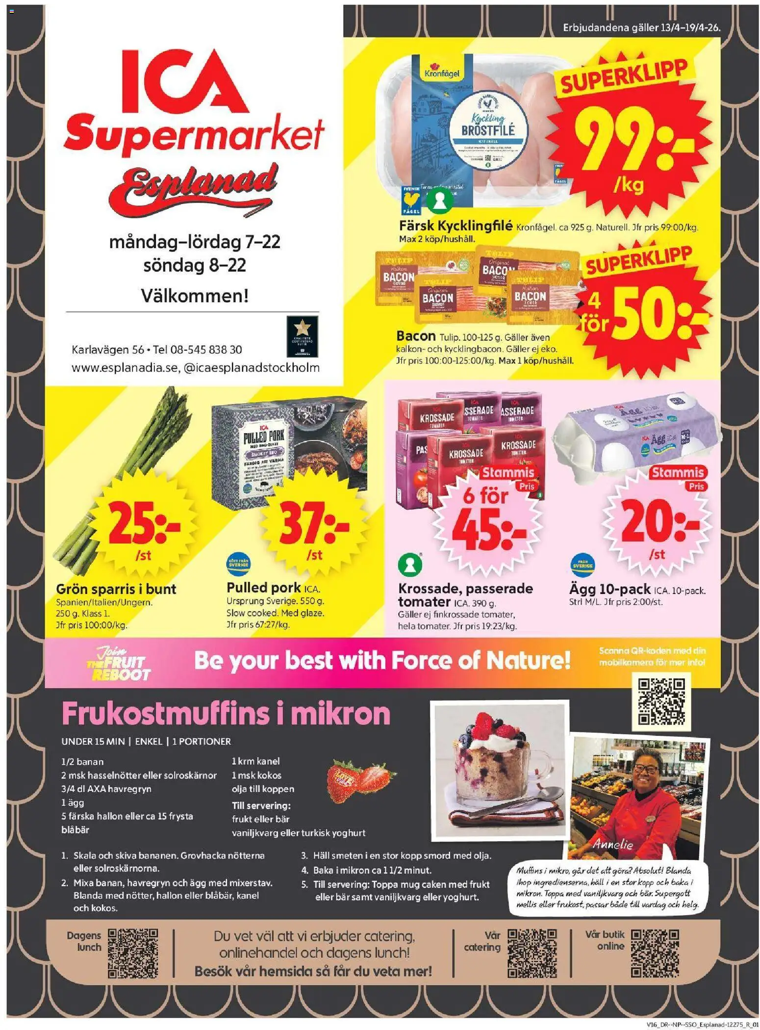 Förhandsgranska reklamblad Aktuella erbjudanden från butik ICA Supermarket gäller från 13/04/2026