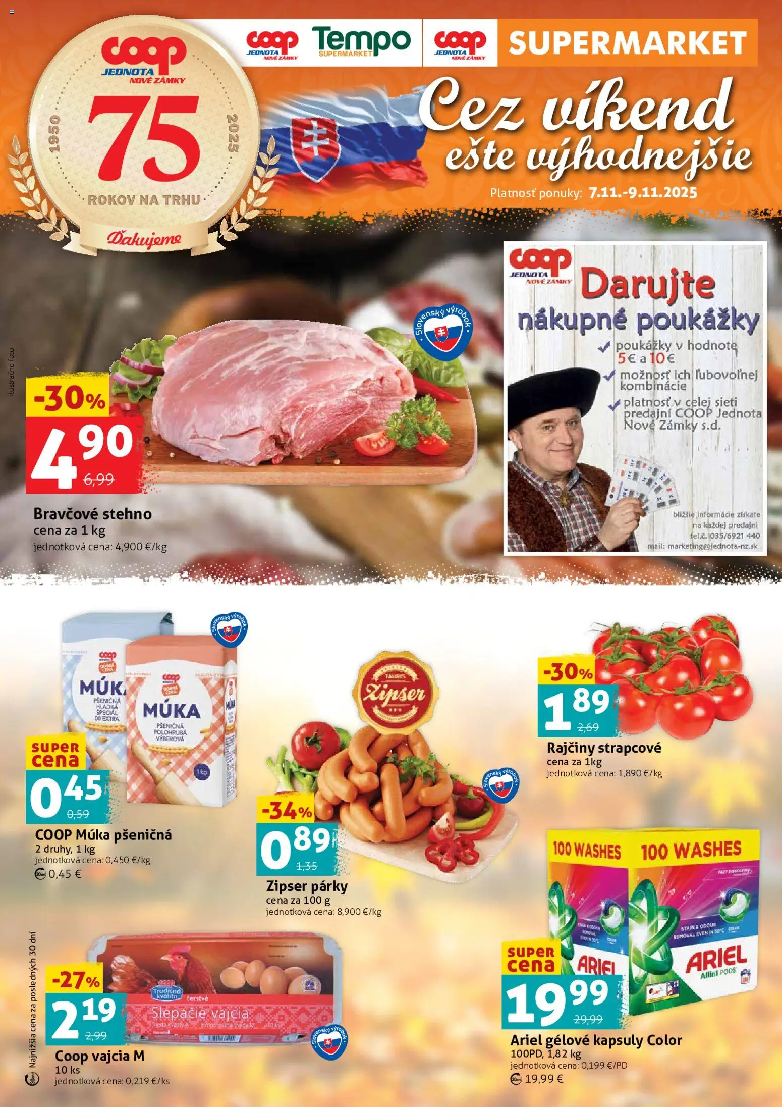 Náhľad COOP Jednota letáku platného od 07.11.2025