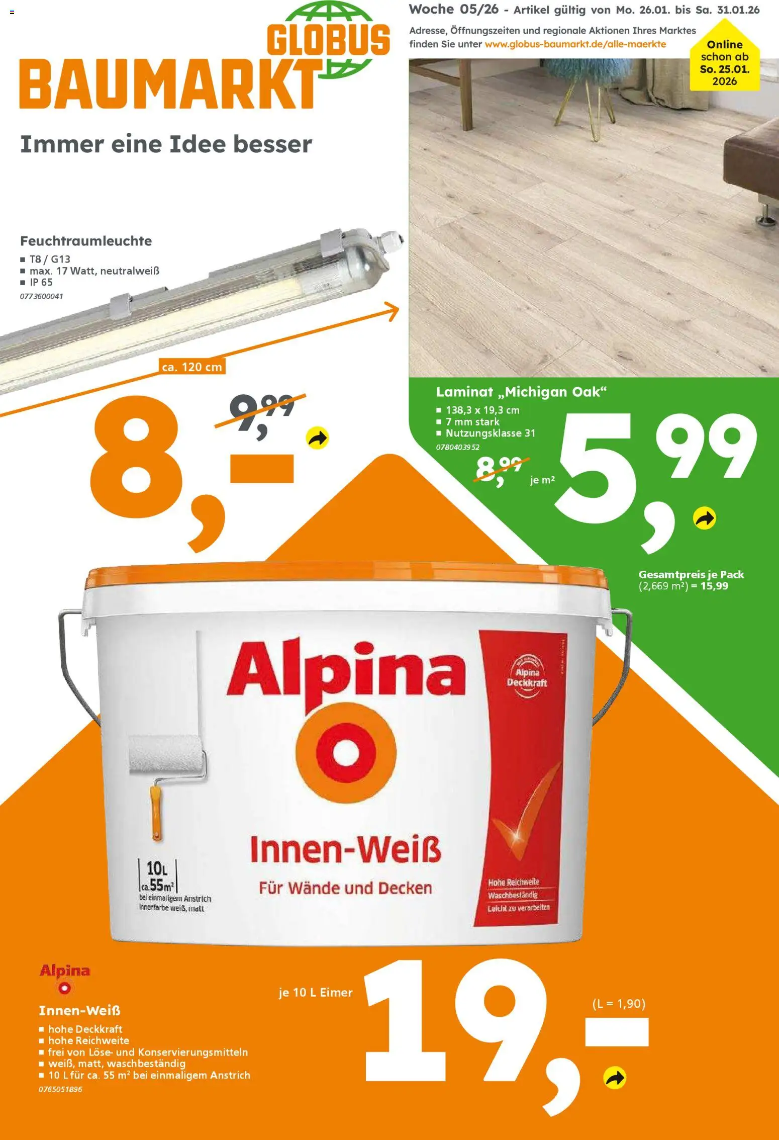 Vorschau von dem Prospekt des Geschäftes Globus Baumarkt, gültig ab dem 26.01.2026