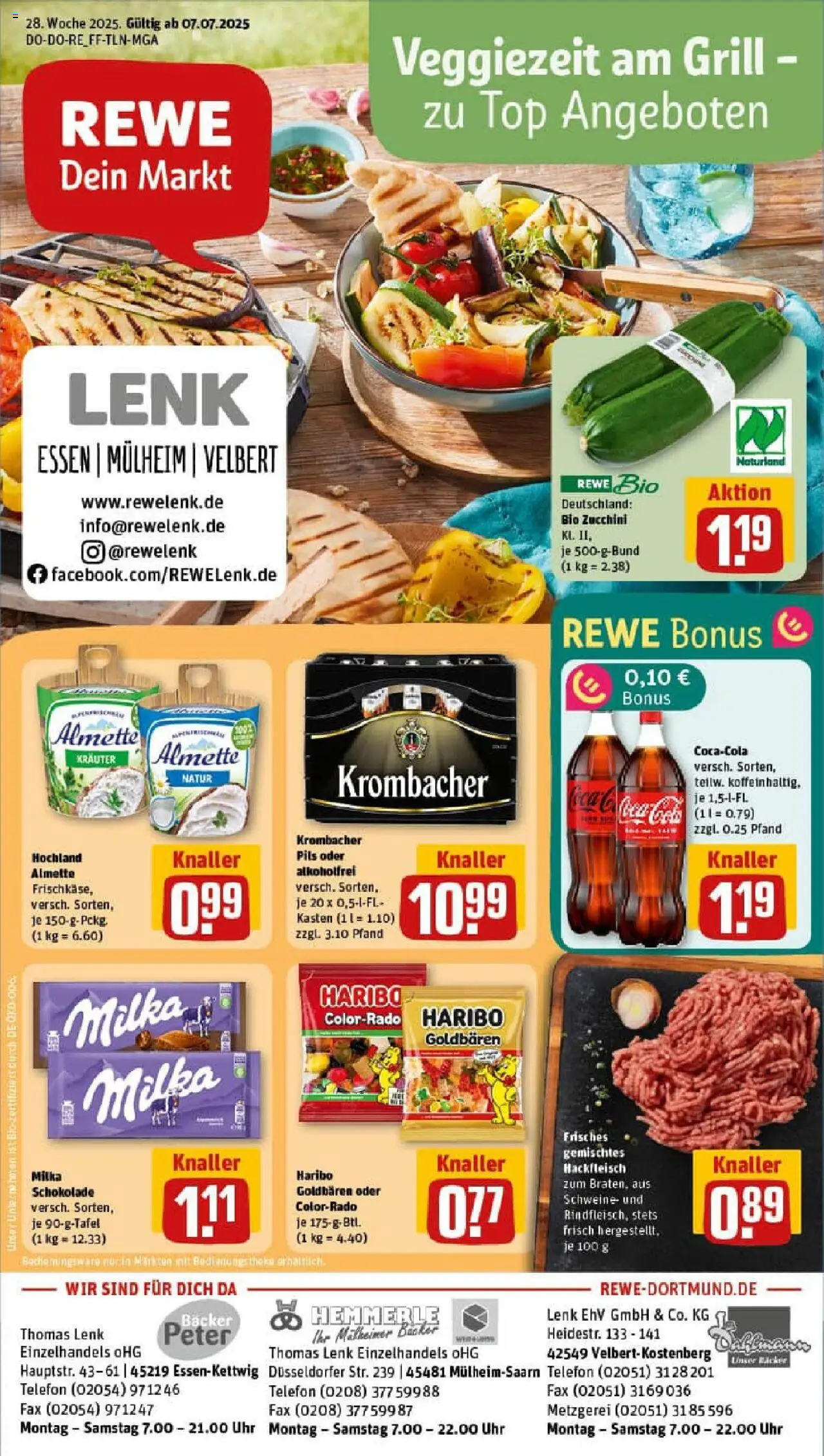 REWE Prospekt ab 07.07.2025 nächste Woche - Prospekt Essen	