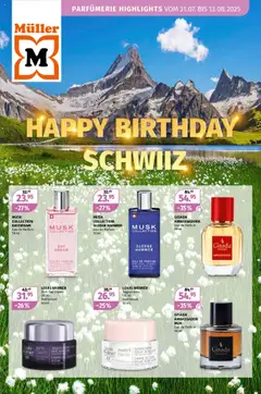 Vorschau des Merkblatts Aktionen Happy Birthday vom Shop Müller gültig von 31.07.2025 bis 13.08.2025