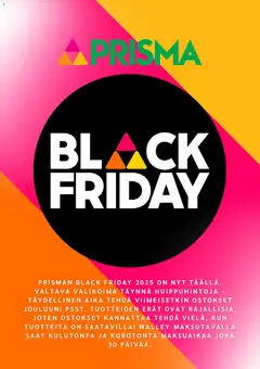 Kaupan Prisma Black Friday esikatselu, voimassa 26/11/2025