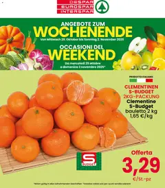 Anteprima dell'opuscolo Volantino Wochenende dal negozio Despar valido da 29/10/2025