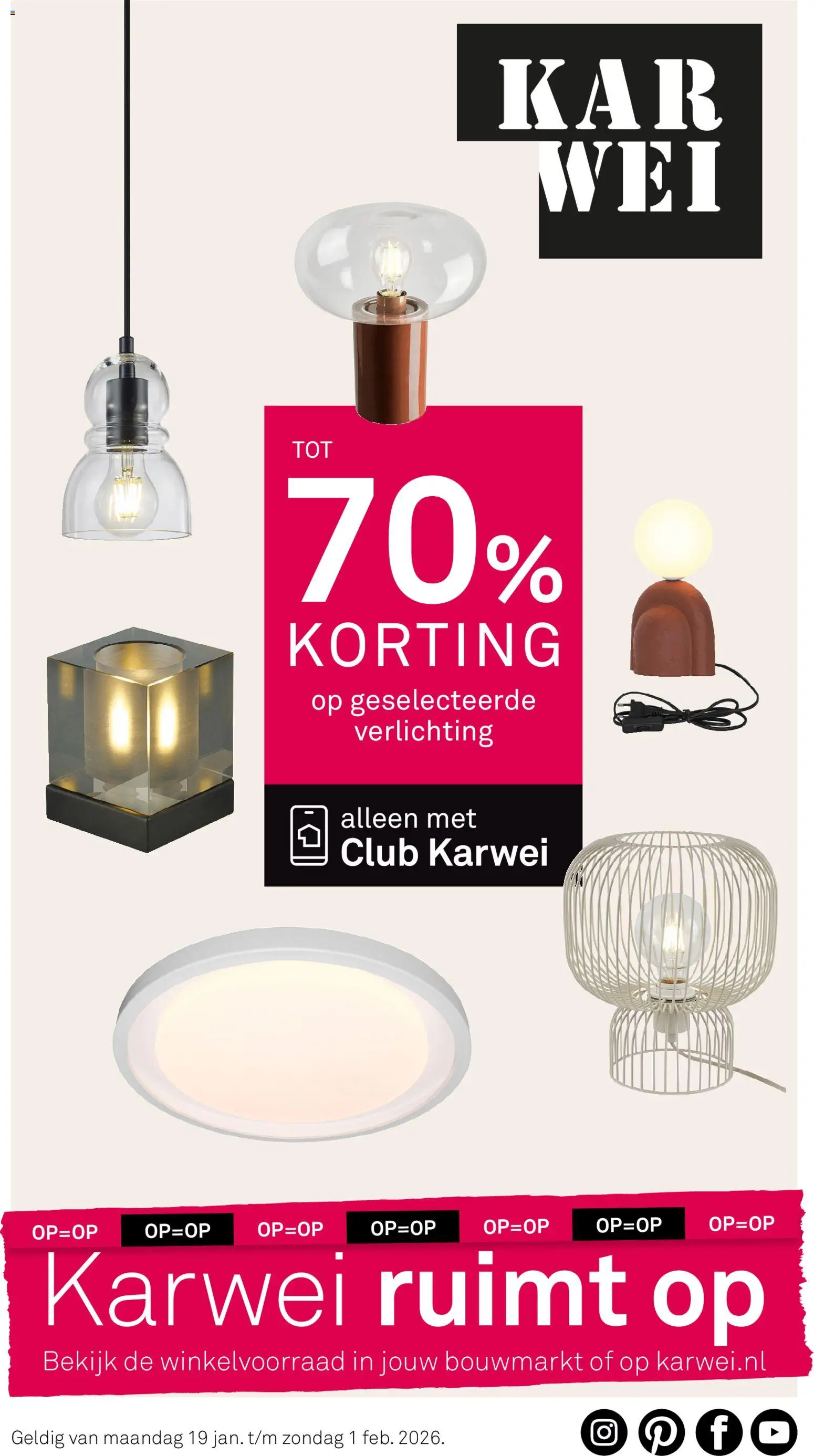Voorbeeld van Folder van winkel KARWEI geldig vanaf 19-01-2026 - Verlichting