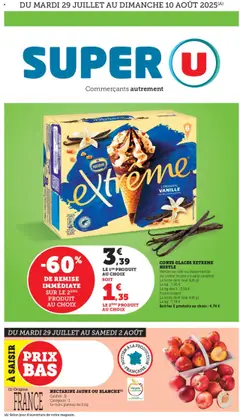 Prévisualisation de Catalogue du magasin Super U formulaire valide 29/07/2025