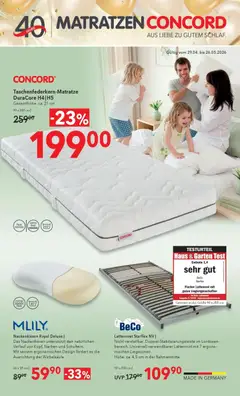 Vorschau der Angebote: Matratzen Concord Matratzen Concord Wien gültig ab 29.04.2026