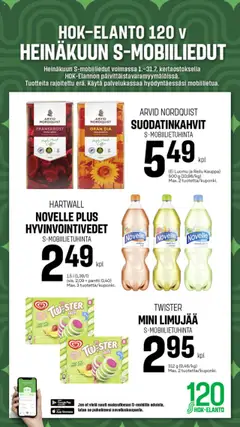 Kaupan S-market Heinäkuun S-mobiiliedut esikatselu, voimassa 01/07/2025
