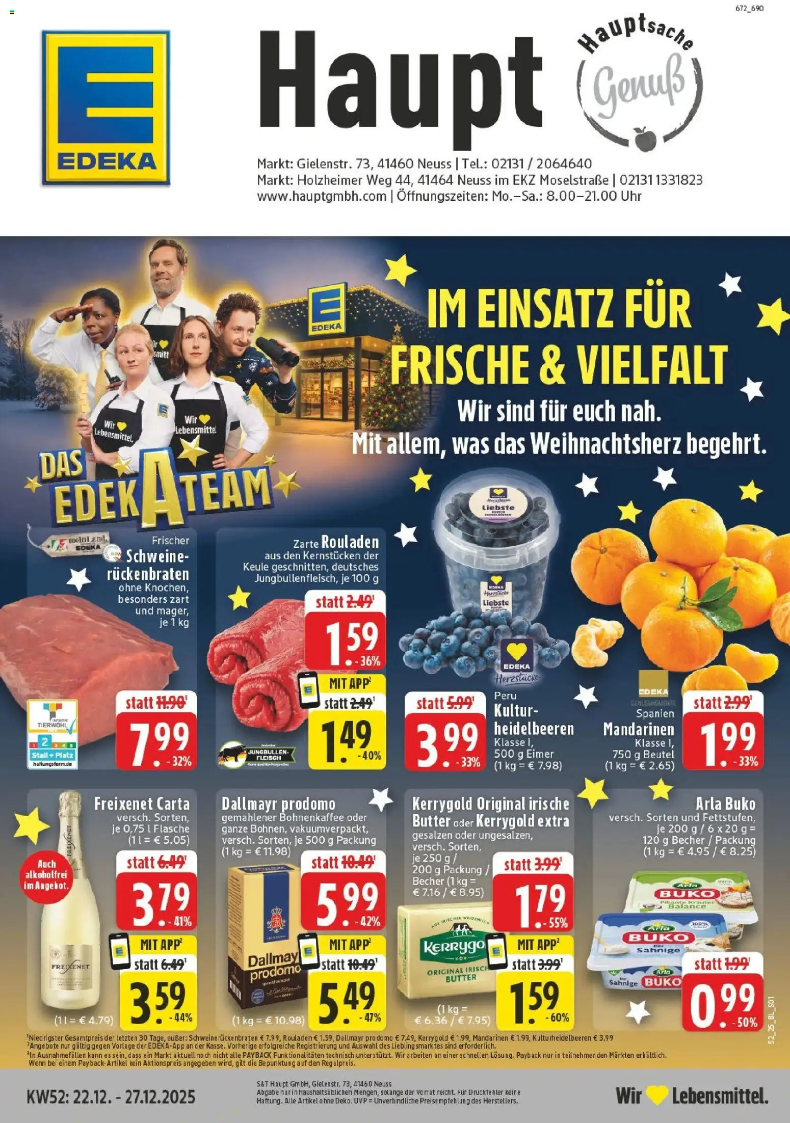 Vorschau von dem Prospekt des Geschäftes Edeka, gültig ab dem 22.12.2025