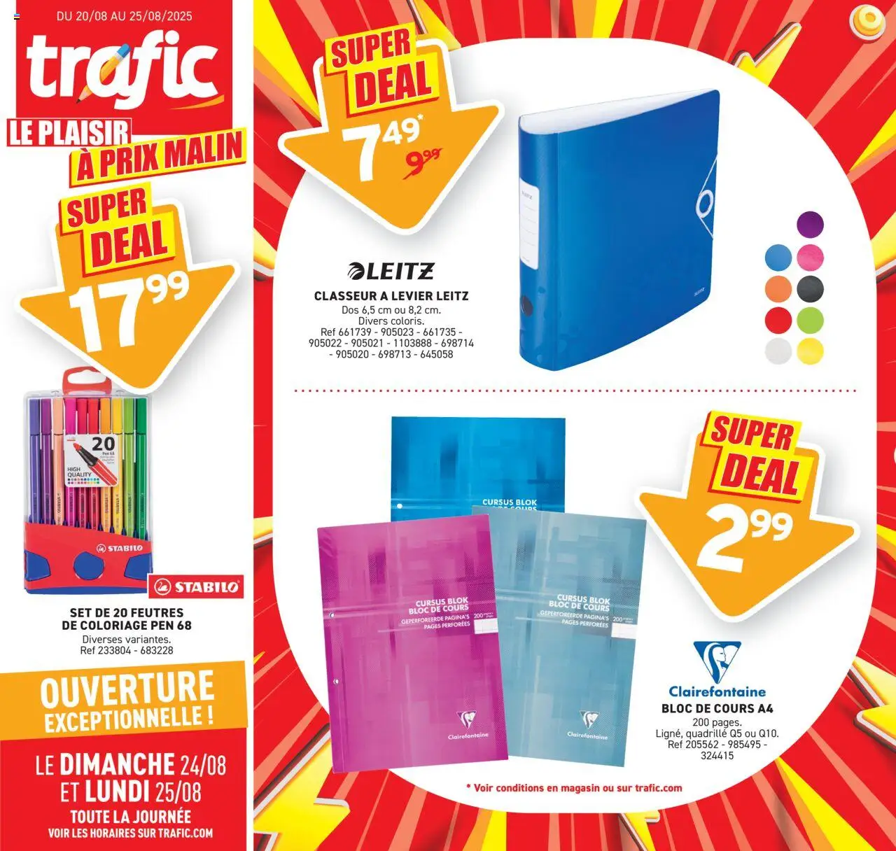 Trafic shop Publicité geldig vanaf 20/08/2025 - Paginanummer 1