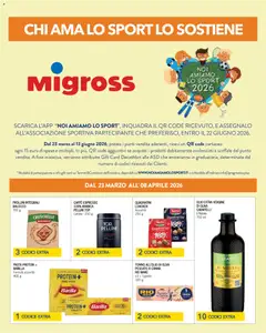 Anteprima dell'opuscolo Migross volantino Noi Amiamo Lo Sport dal negozio Migross valido da 23/03/2026