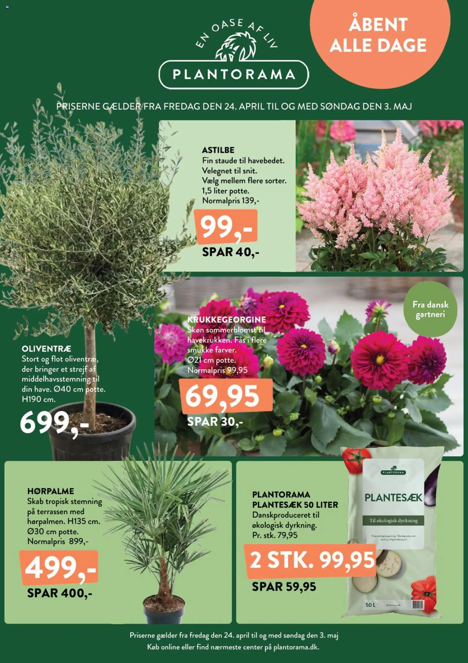 Eksempel på tilbudsavis Plantorama - Tilbudsavis fra butik Plantorama gyldig fra 24/04/2026 - Skab