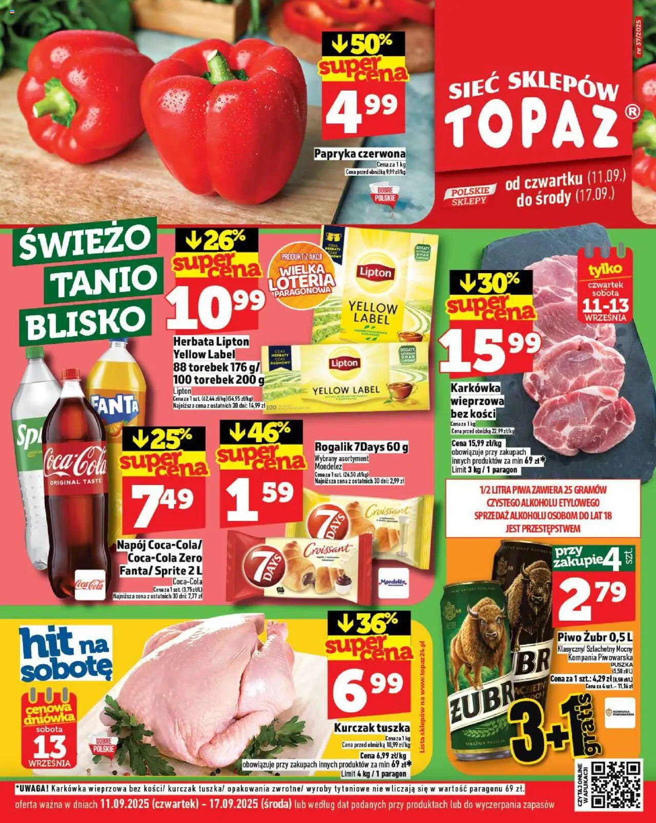 Topaz Gazetka od 11.09.2025 - Nowa Gazetka - Numer strony 1