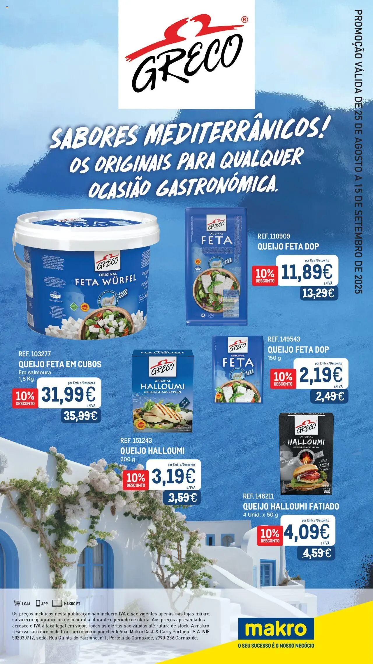 Makro Folheto de 25/08/2025 - catálogo esta semana - página 1 - Queijo, Queijo feta, Queijo Halloumi