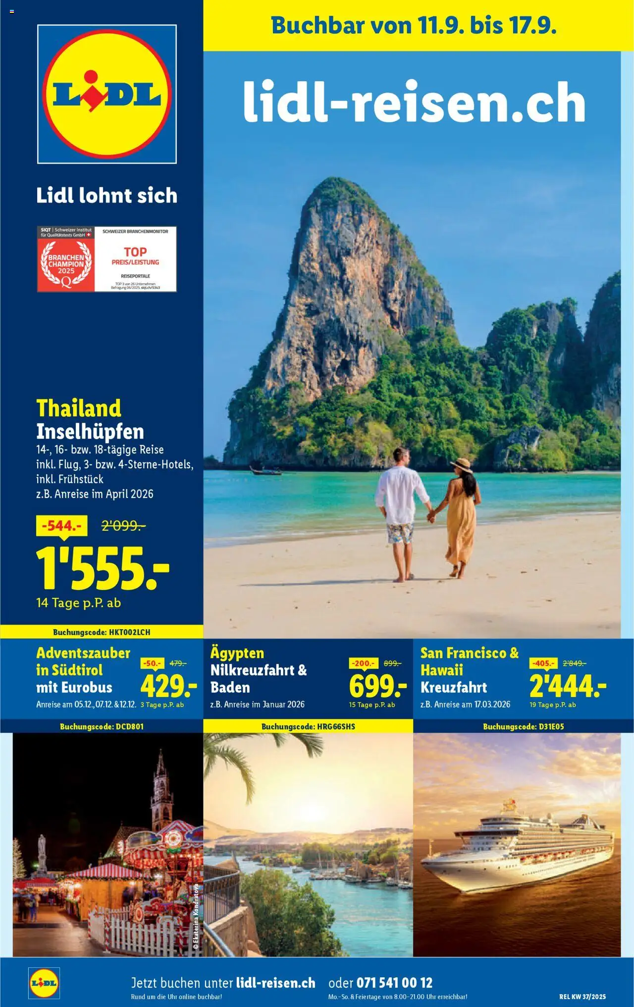 Lidl Aktionen Reisen ab 11.09.2025 - Seitennummer 1
