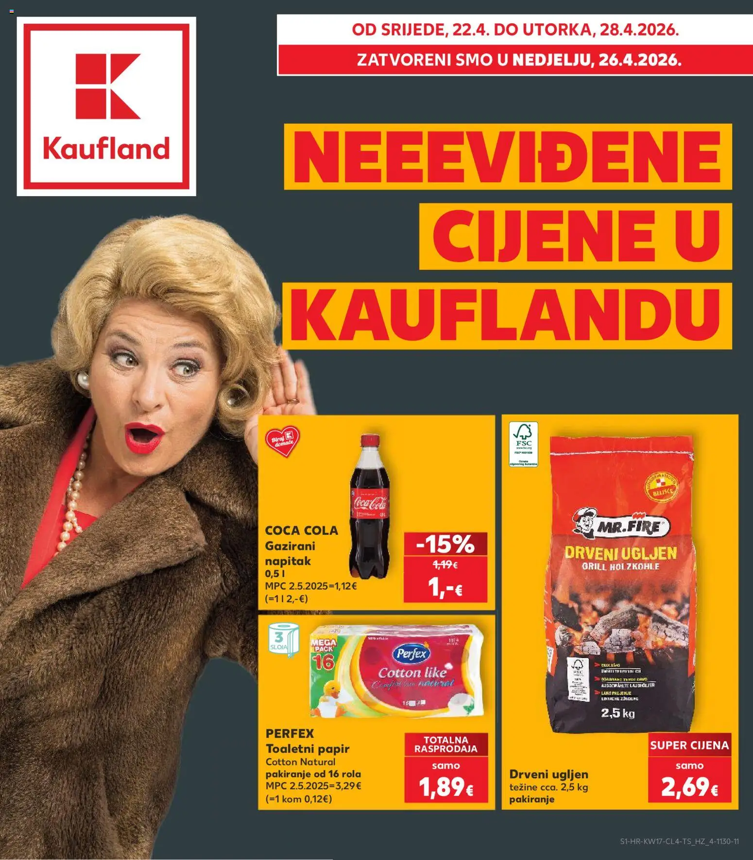 Pregled letka Split-Ravne njive trgovine Kaufland vrijedi od 22.04.2026