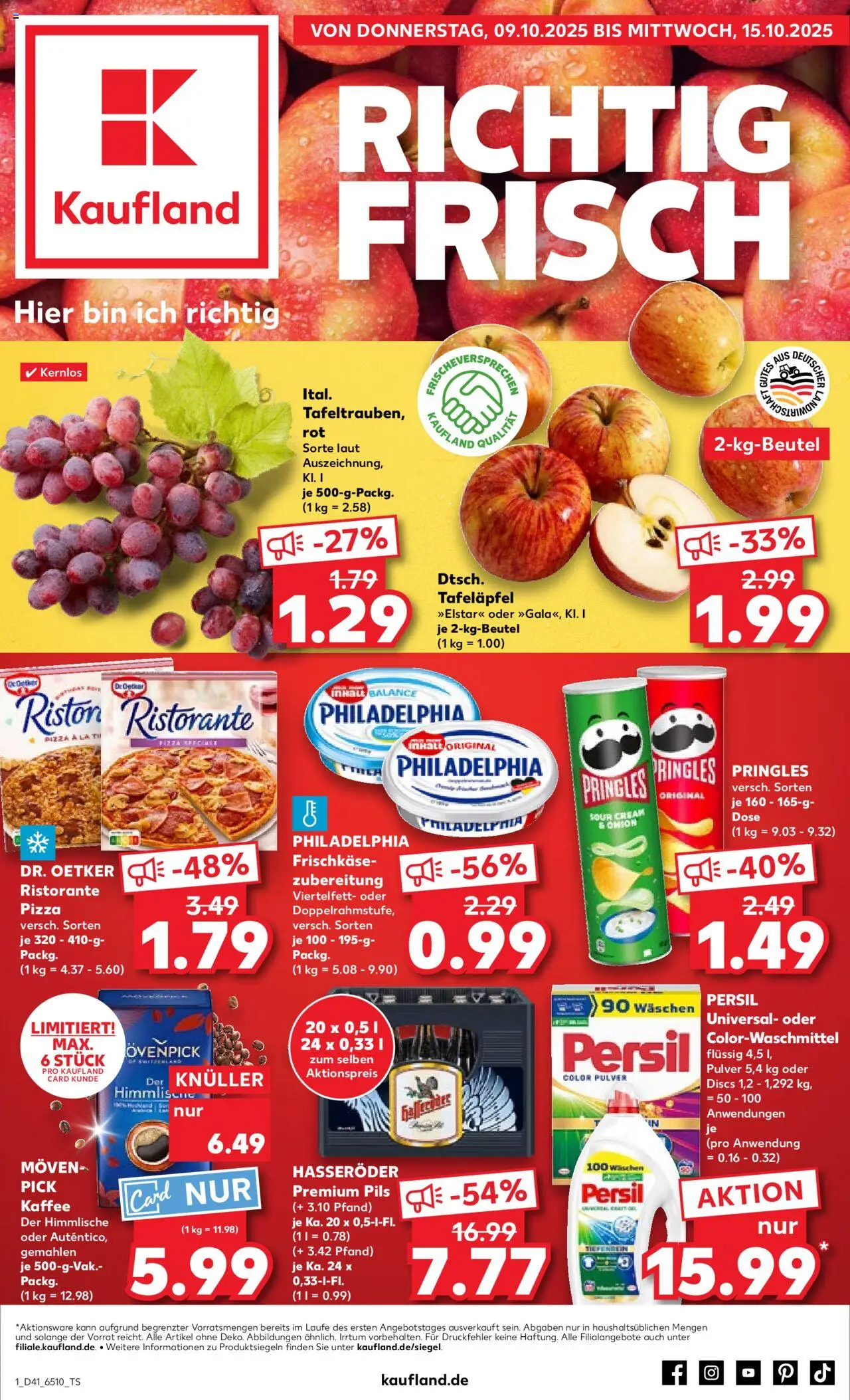 Kaufland DE shop DE Folder Köln geldig vanaf 09-10-2025 - Paginanummer 1 - Pizza, La, Pringles