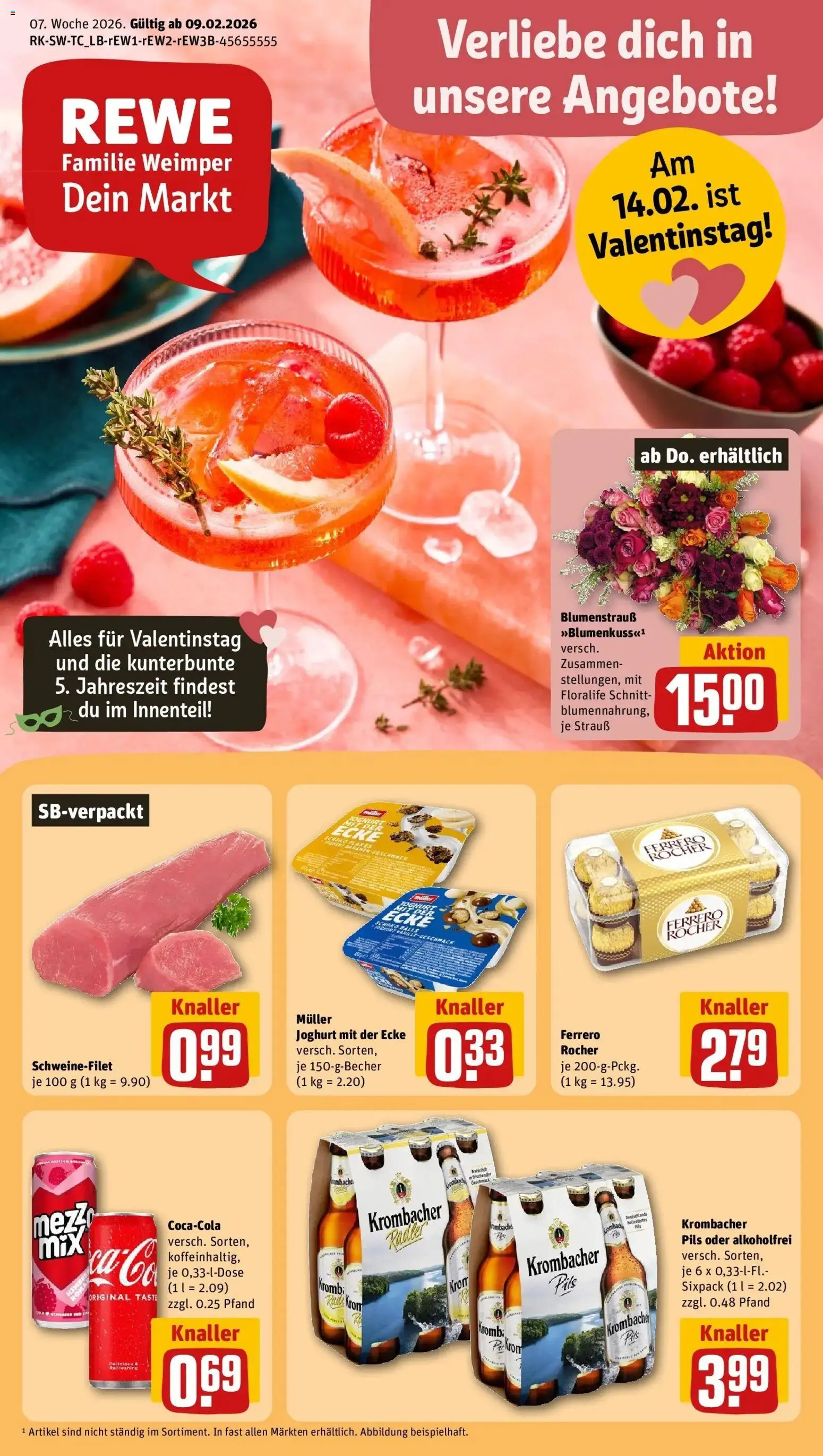 Vorschau von dem Prospekt des Geschäftes Rewe, gültig ab dem 09.02.2026