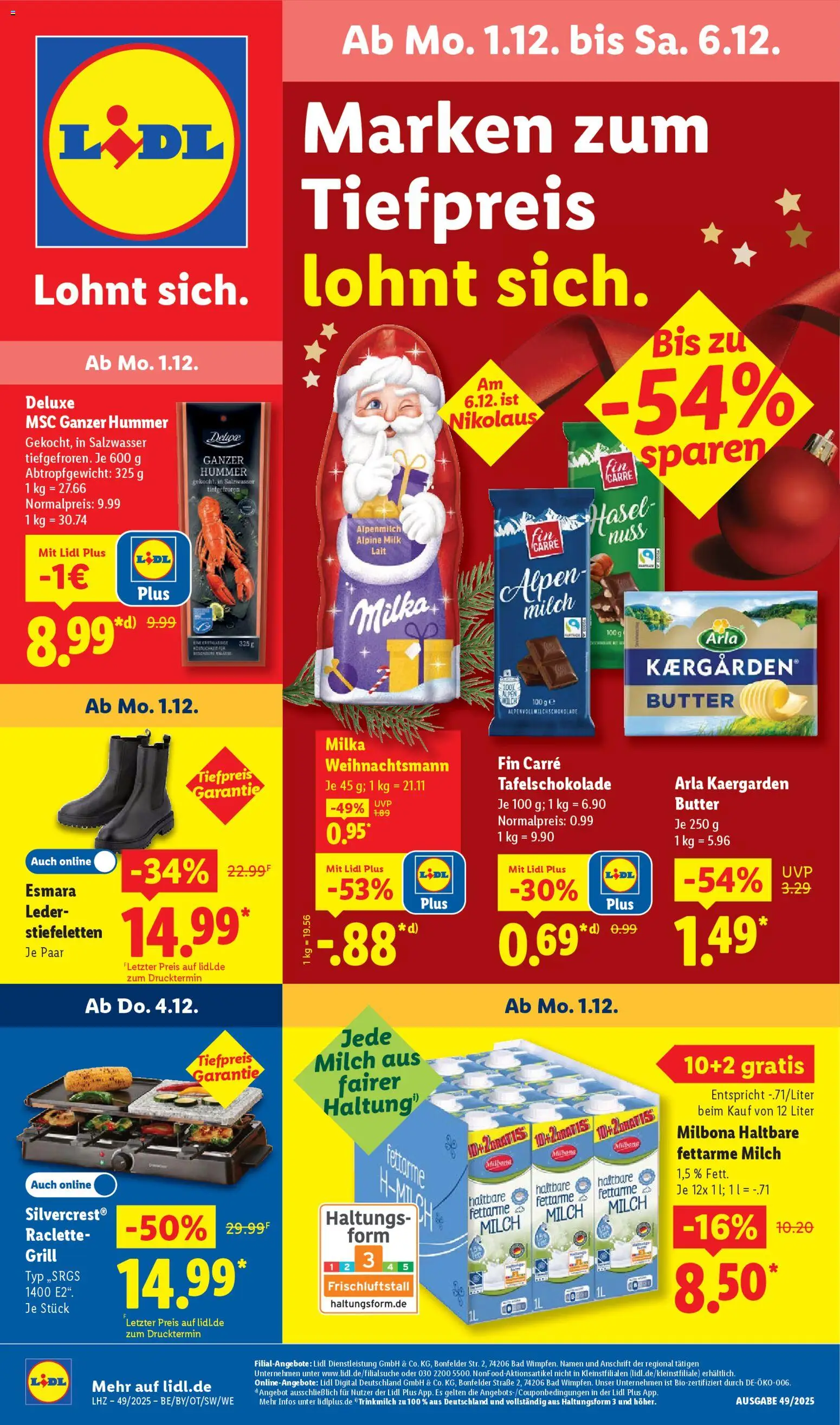 Vorschau von dem Prospekt des Geschäftes Lidl, gültig ab dem 01.12.2025