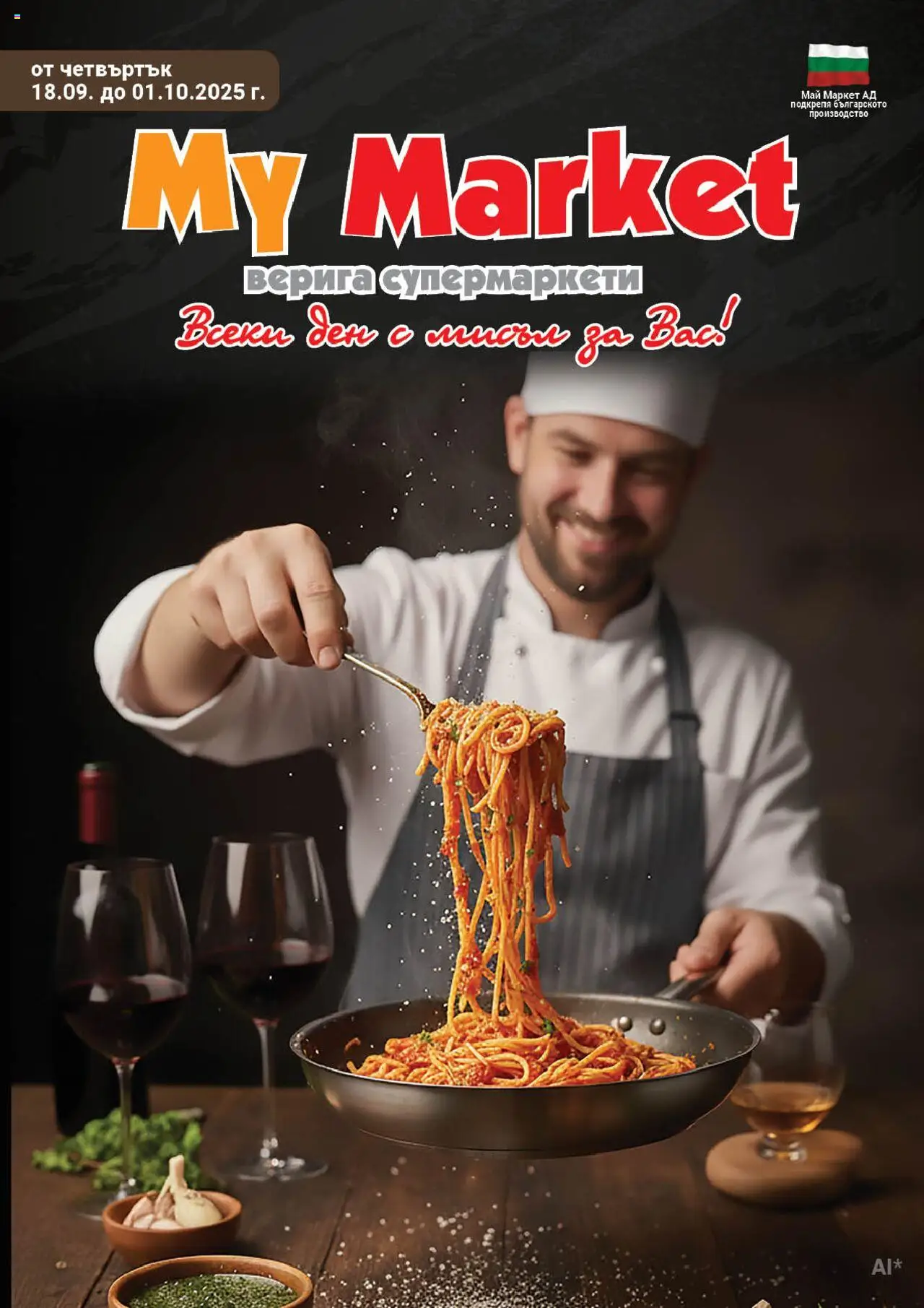 Брошура на магазин My Market и офертите му валидни от 18.09.2025 - Номер на страницата 1