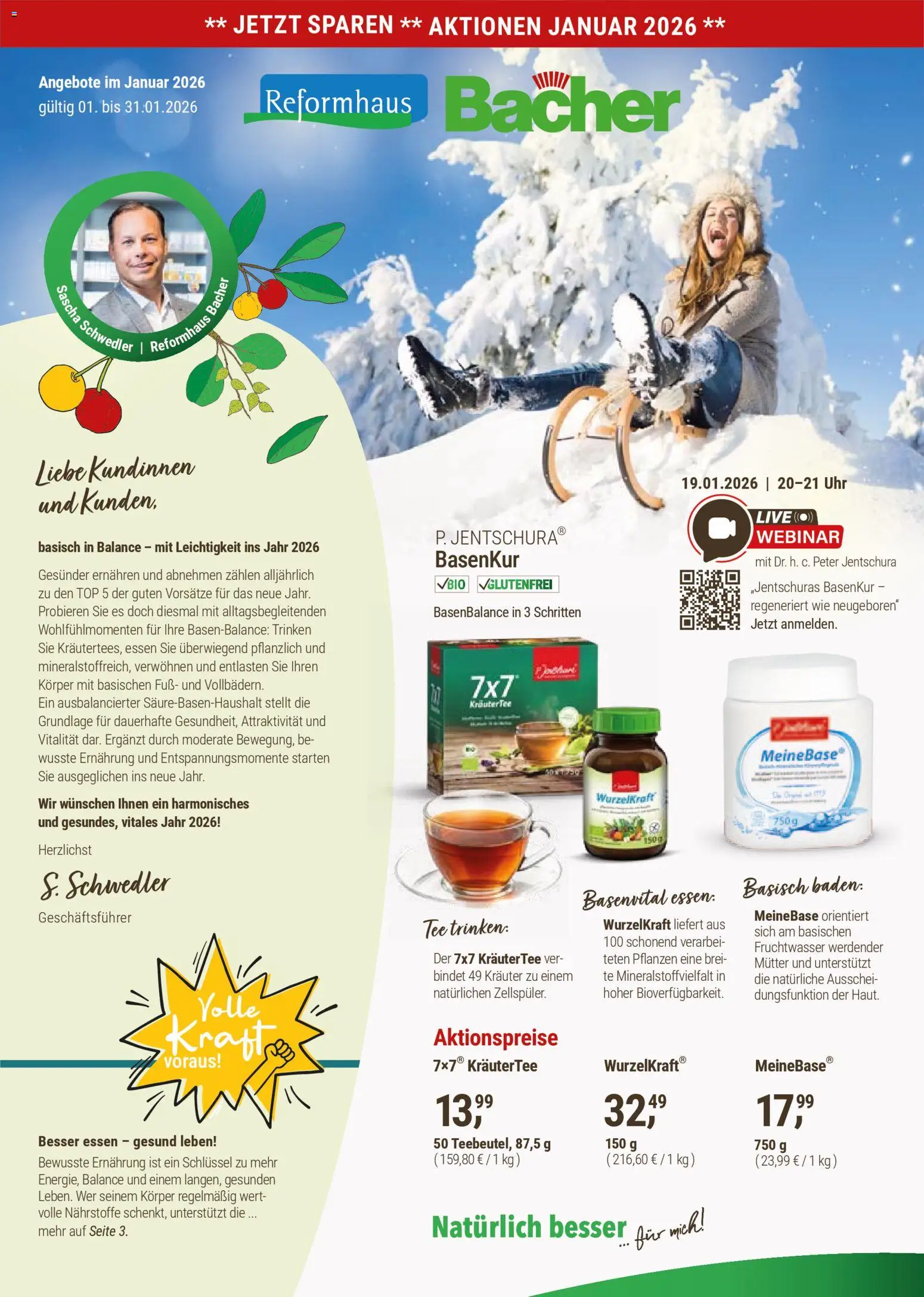 Vorschau von dem Prospekt des Geschäftes Reformhaus Bacher, gültig ab dem 01.01.2026