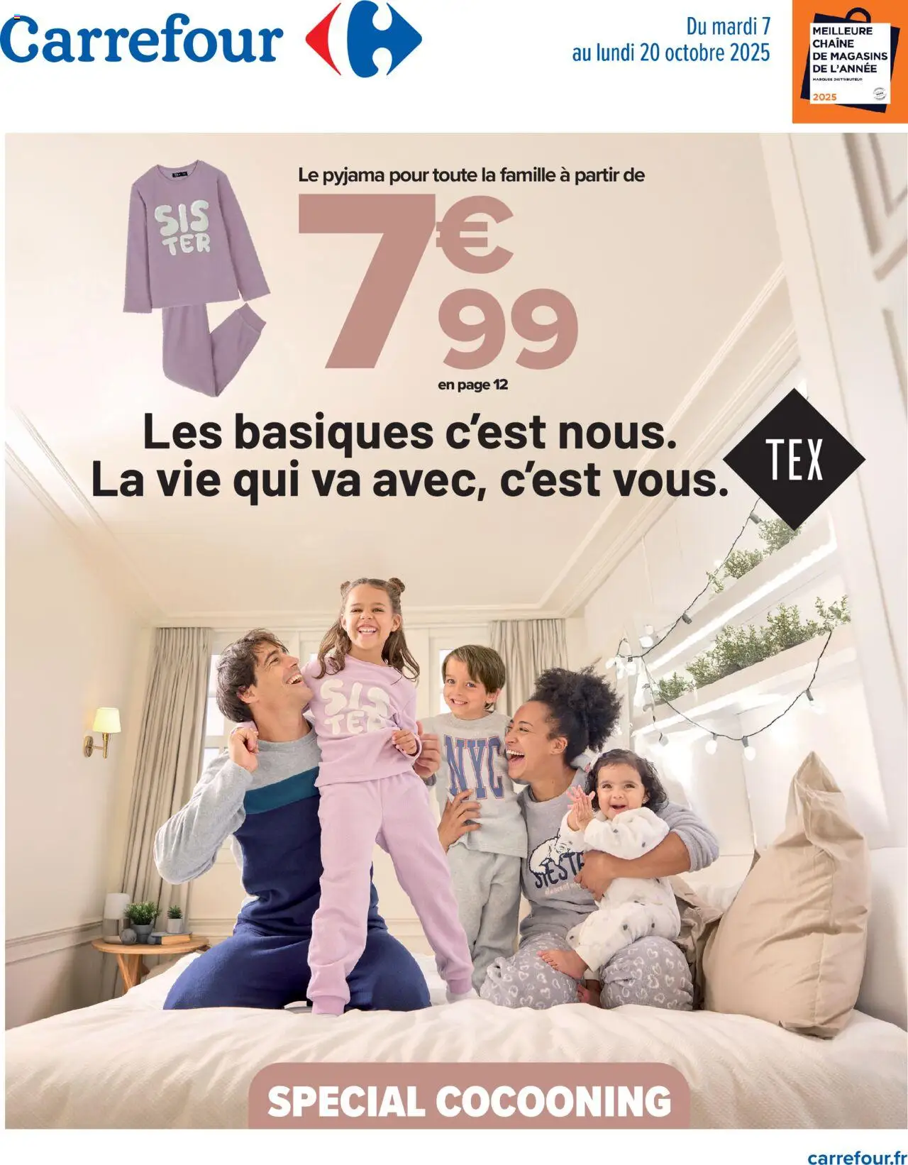 Catalogue textile cocooning de la boutique Carrefour valable du 07/10/2025 - Page numéro 1