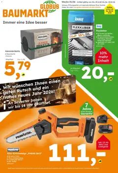 Vorschau von dem Prospekt des Geschäftes Globus Baumarkt, gültig ab dem 29.12.2025