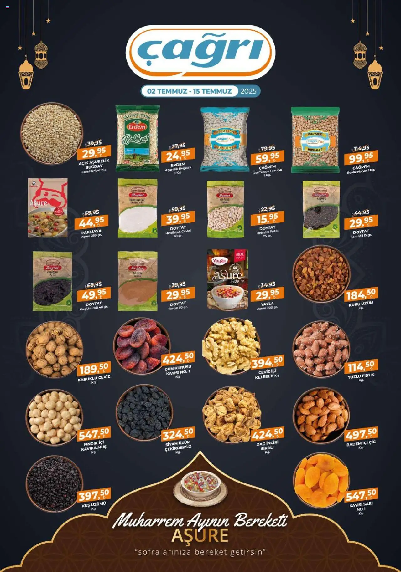 Çağrı Market Aşure Katalog (02 Temmuz 2025) - Indirim, Broşür - Sayfa numarası 1