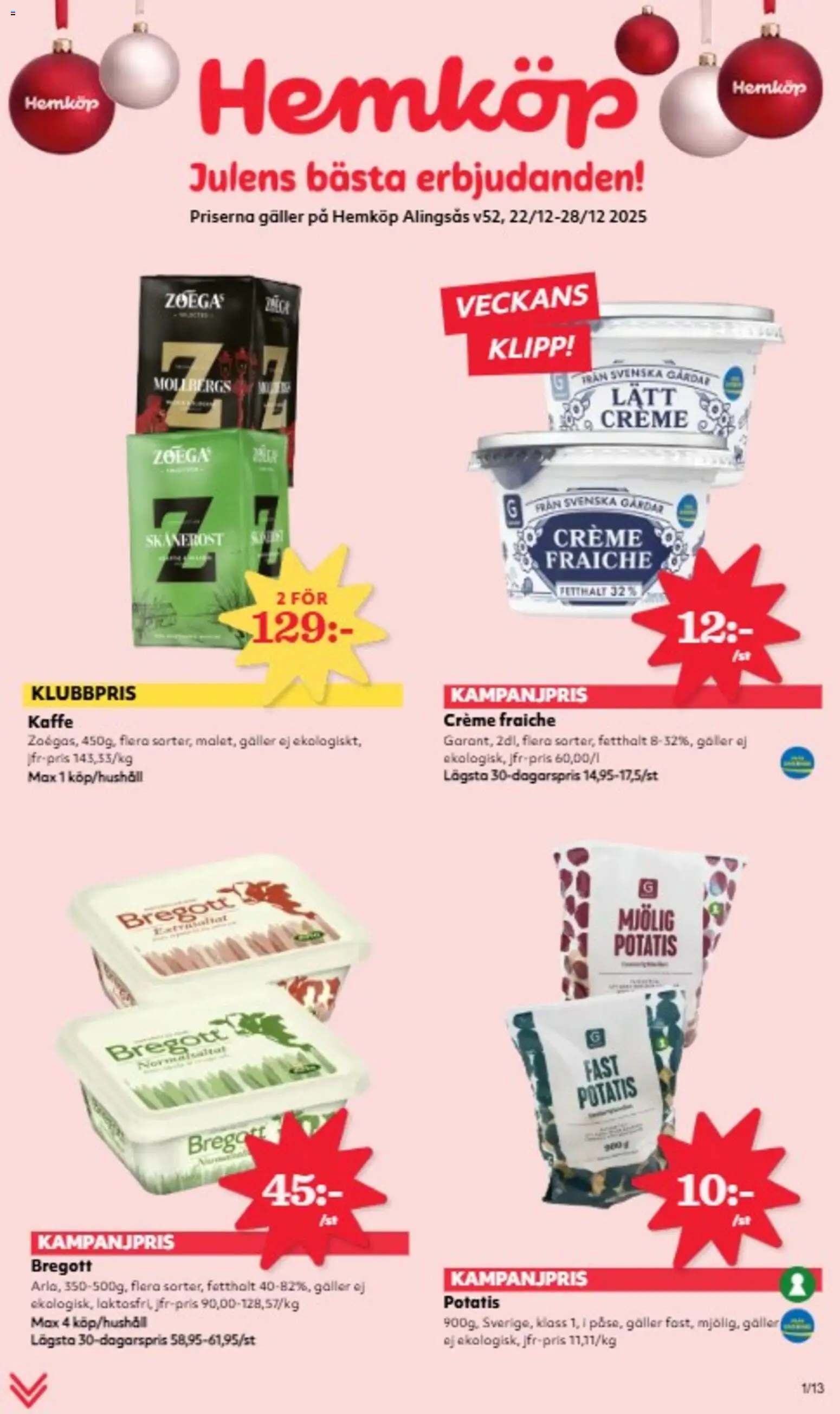 Förhandsgranska reklamblad Aktuella reklamblad Hemköp från butik Hemköp gäller från 22/12/2025