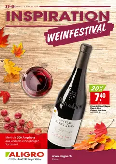 Vorschau des Merkblatts Aktionen Weinmesse vom Shop Aligro gültig von 22.09.2025 bis 04.10.2025