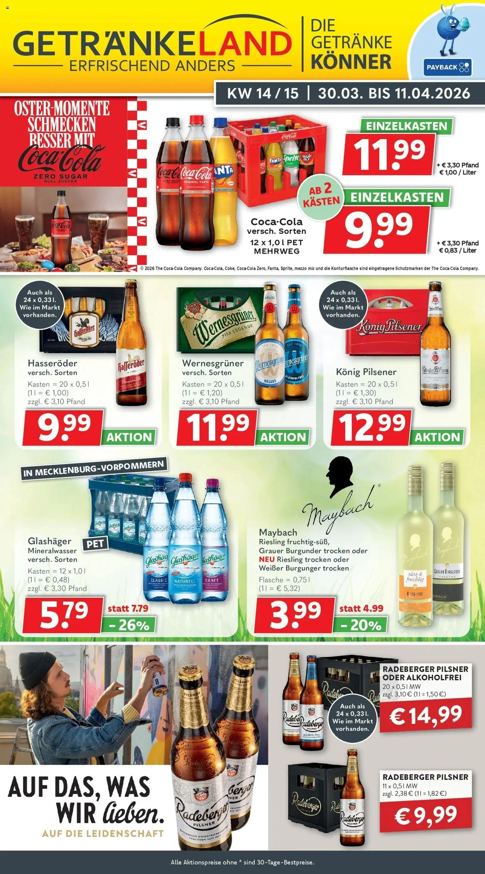 Vorschau von dem Prospekt des Geschäftes Getränkeland, gültig ab dem 30.03.2026
