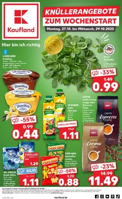 Vorschau von dem Prospekt des Geschäftes Kaufland, gültig ab dem 26.10.2025