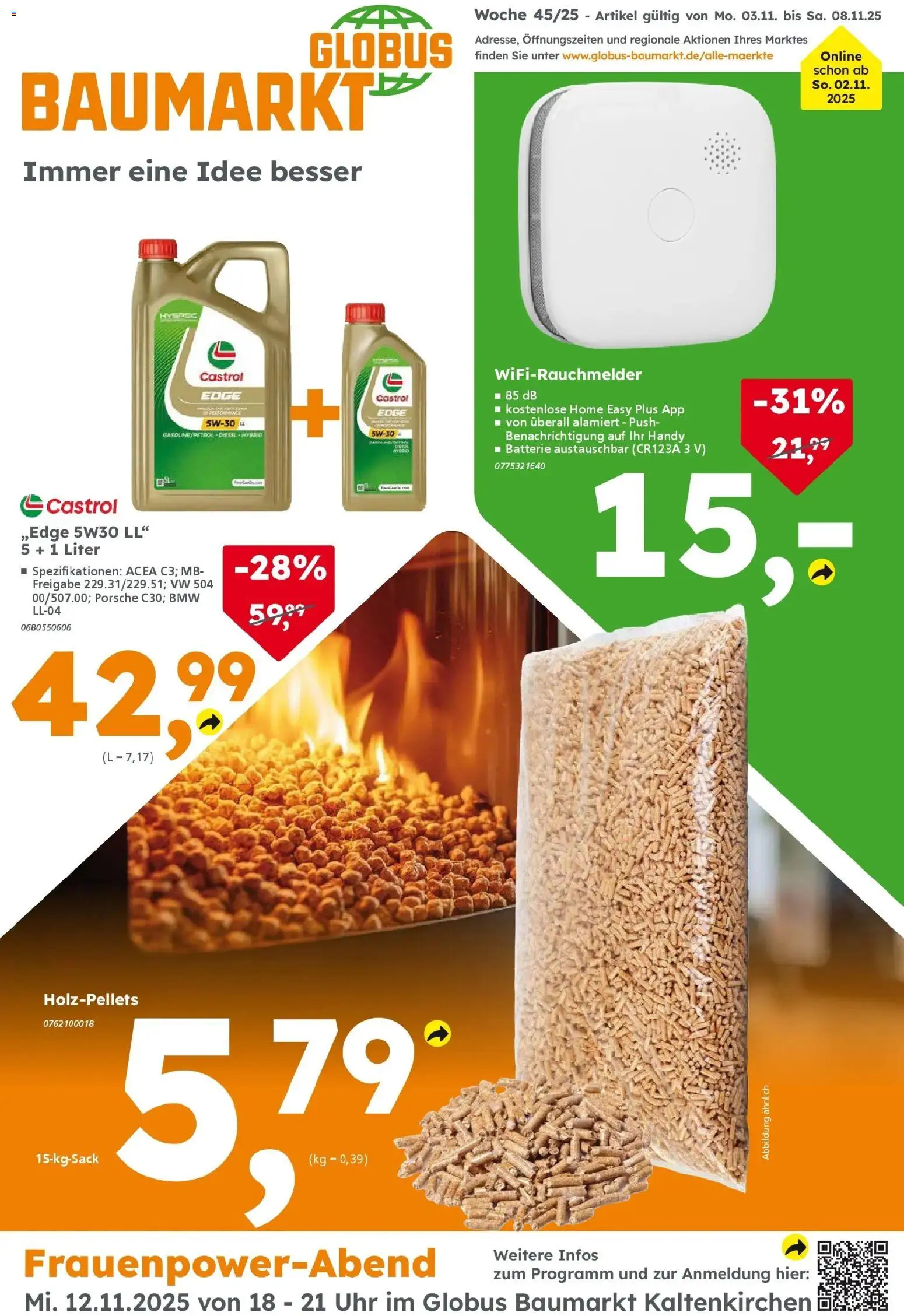 Vorschau von dem Prospekt des Geschäftes Globus Baumarkt, gültig ab dem 03.11.2025