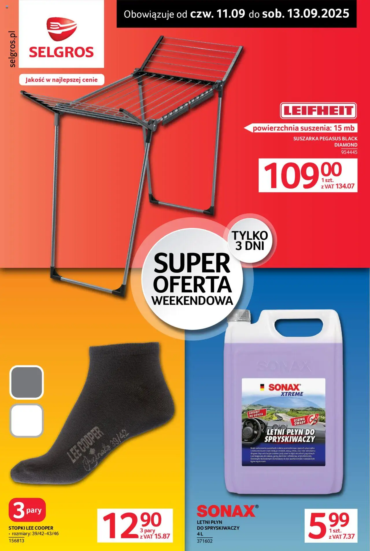 Selgros cash&carry Super oferta weekendowa od 11.09.2025 - Nowa Gazetka - Numer strony 1