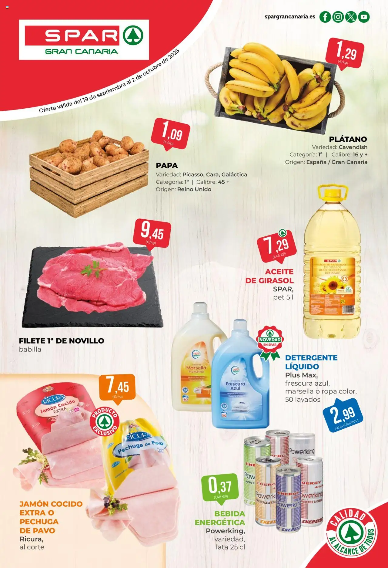Folleto SPAR 19/09/2025 - 02/10/2025 (catálogo)