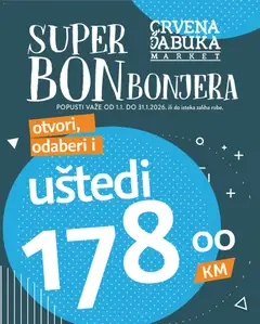 Pregled letka Super BONbonjera trgovine Crvena jabuka vrijedi od 2026.01.01