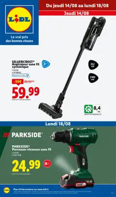 Prévisualisation de Catalogue les bonnes affaires de la semaine du magasin LIDL formulaire valide 14/08/2025