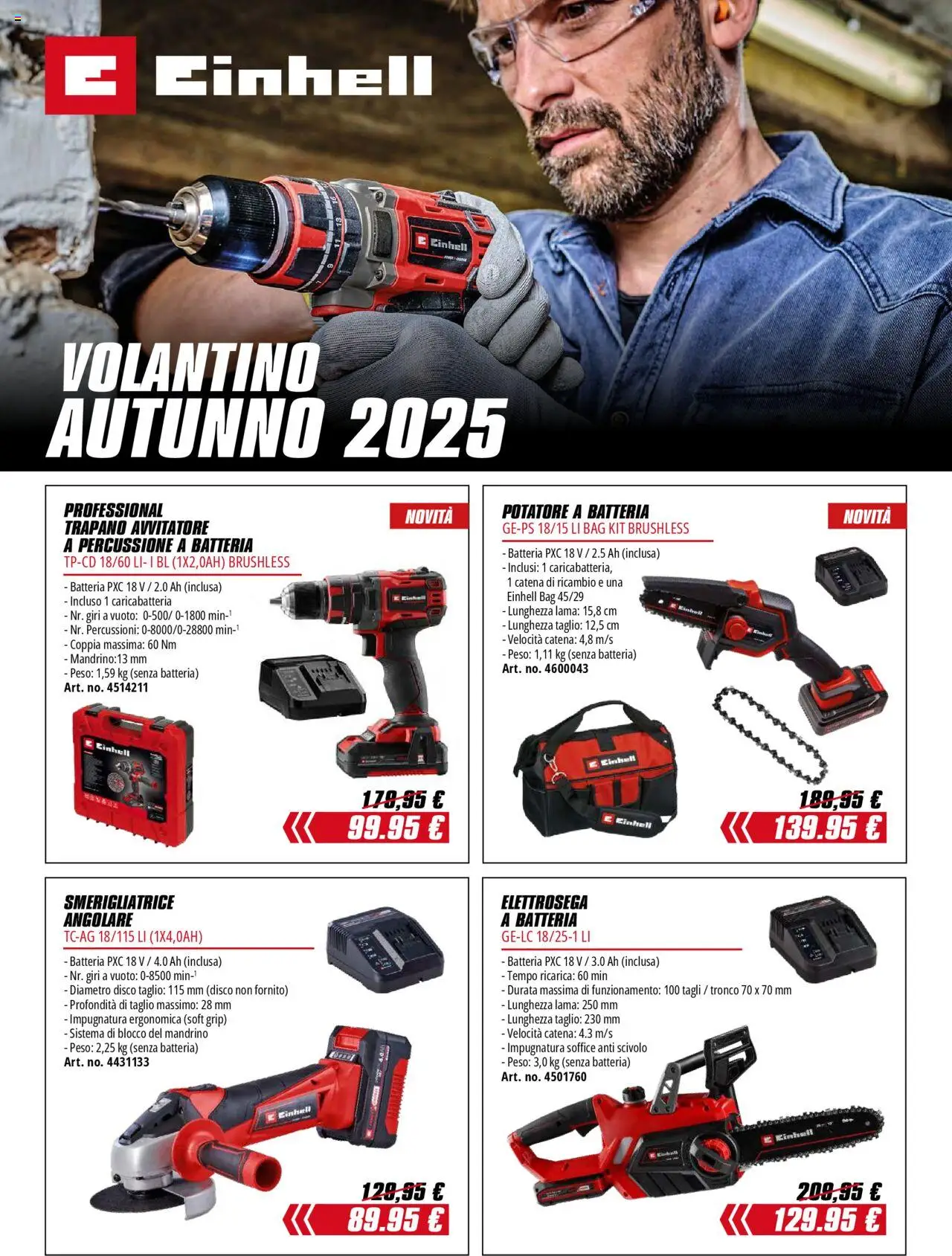 Volantino Einhell valido da 01/10/2025 numero di pagina 1