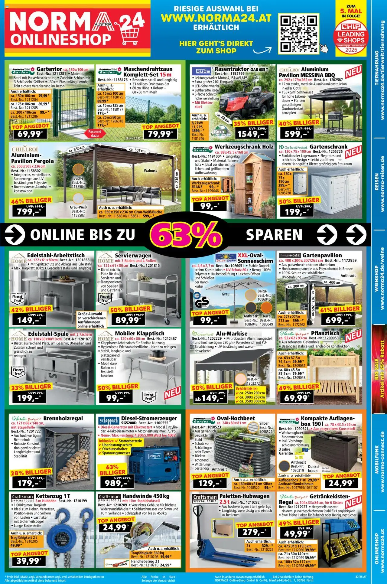  Norma Online Shop ab (08.09.2025 - 14.09.2025) - Seite 1 - Wasser, Regal, Box, Kissen, Zutaten, Arbeitstisch, Reinigungstücher
