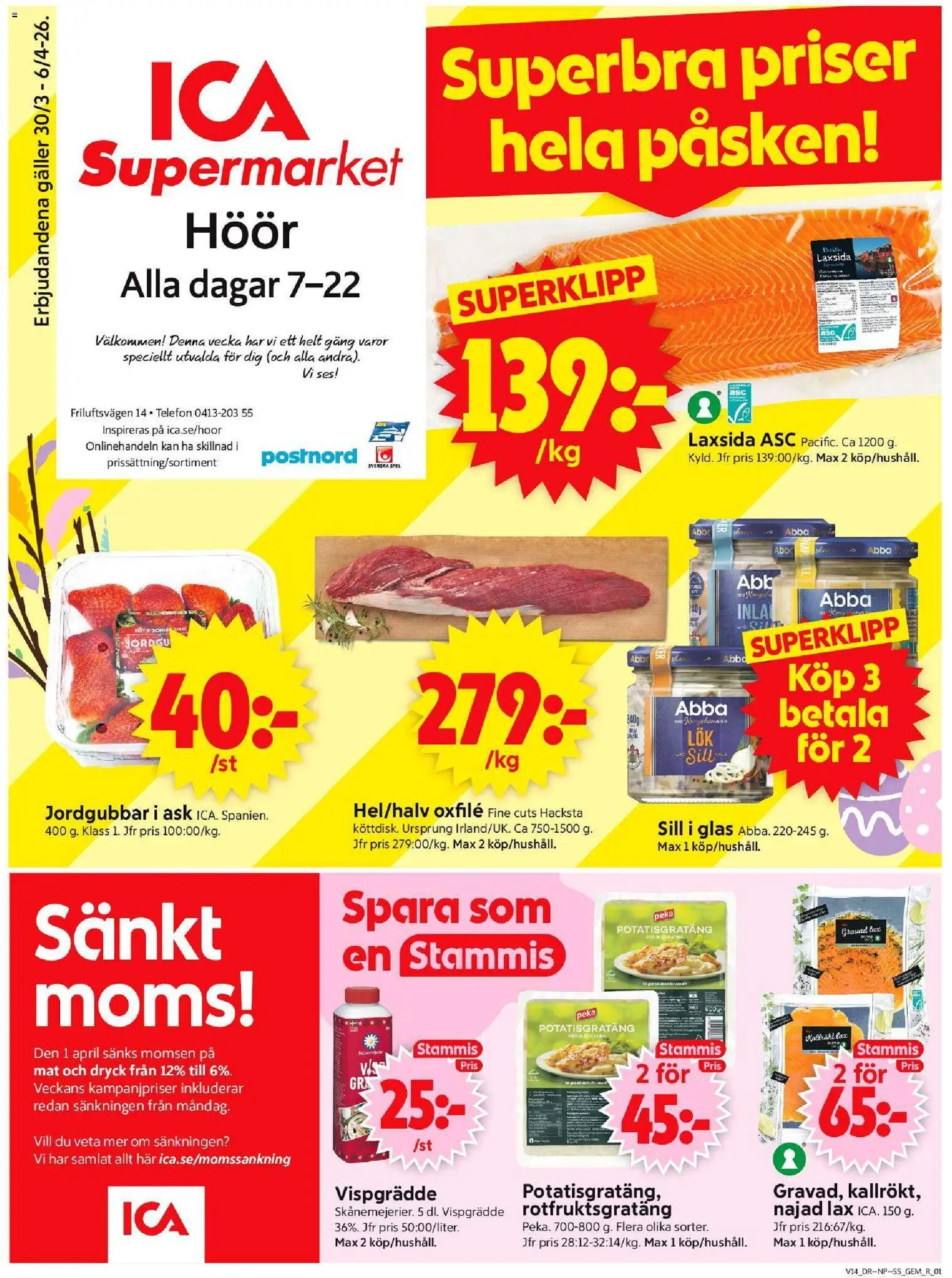 Förhandsgranska reklamblad Höör från butik ICA Supermarket gäller från 30/03/2026