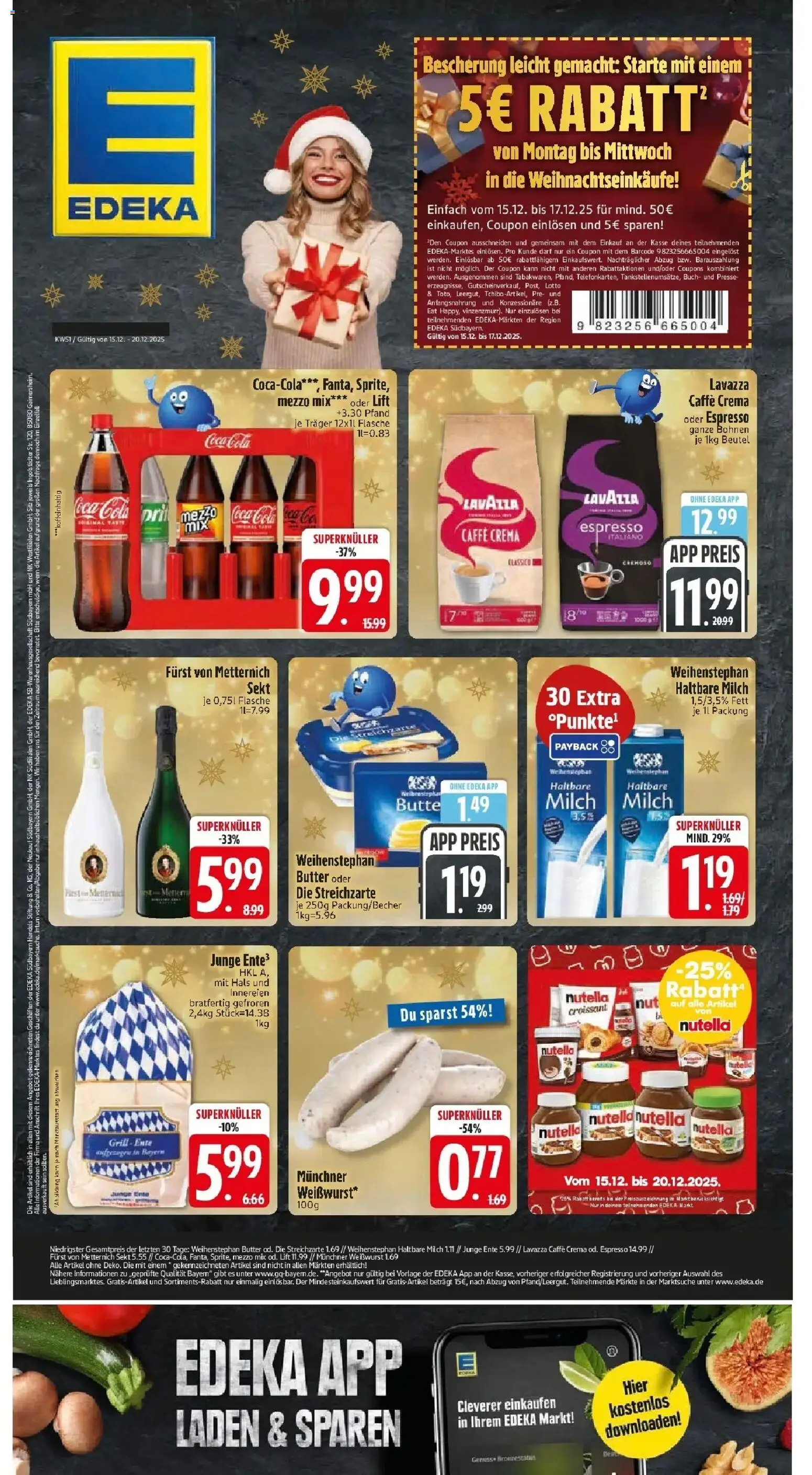 Vorschau von dem Prospekt des Geschäftes Edeka, gültig ab dem 15.12.2025