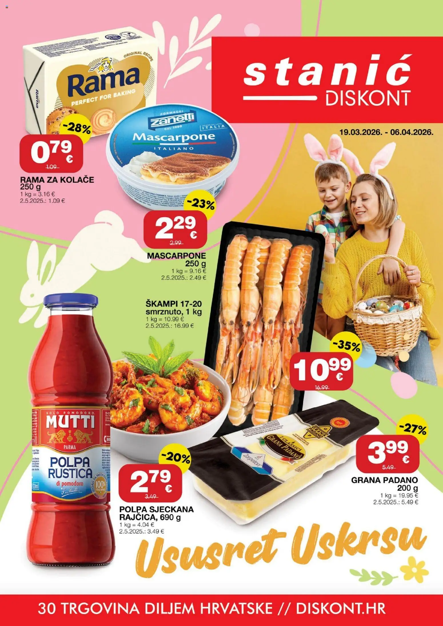 Pregled letka Stanić Diskont Katalog trgovine Stanić Diskont vrijedi od 19.03.2026