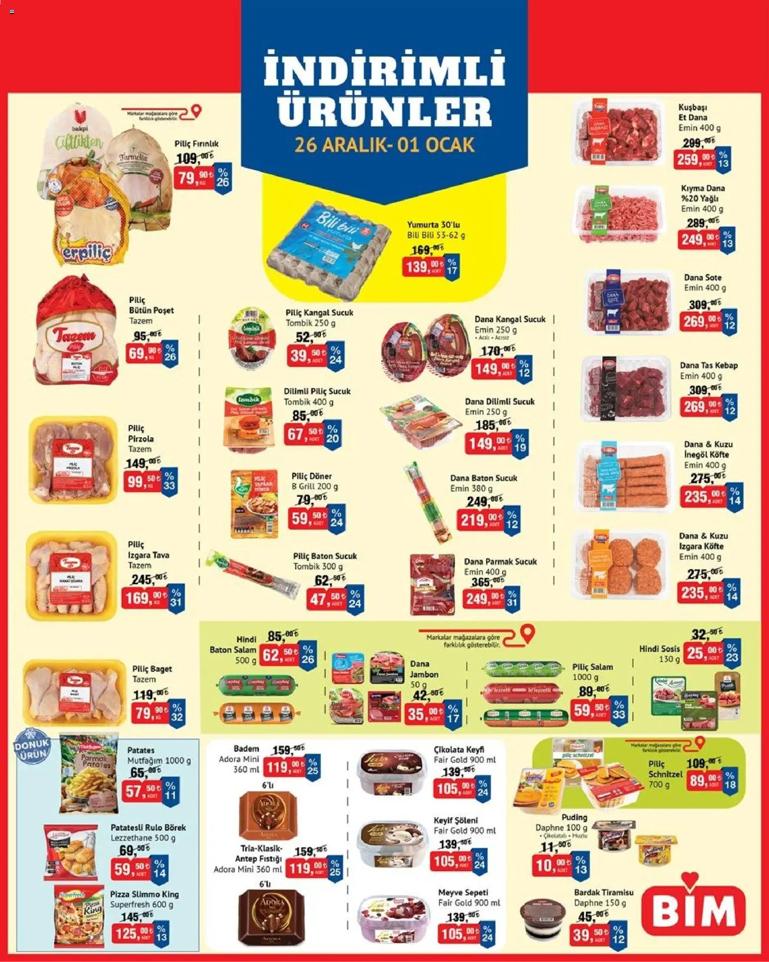 BİM İndirimli Ürünler 26.12.2025 - Broşürünün önizlemesi