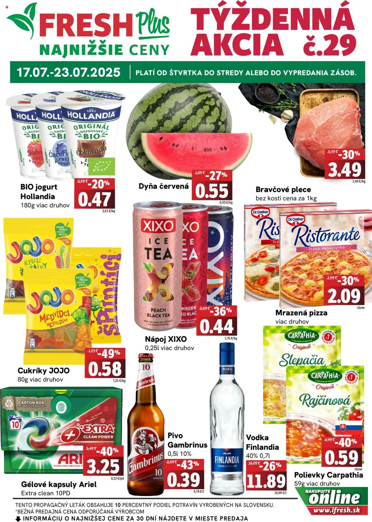 Fresh Leták od 17.07.2025 > Potraviny online