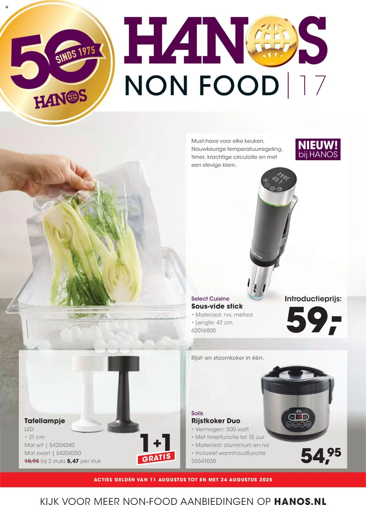 Hanos shop Non Food Folder geldig vanaf 11-08-2025 - Paginanummer 1
