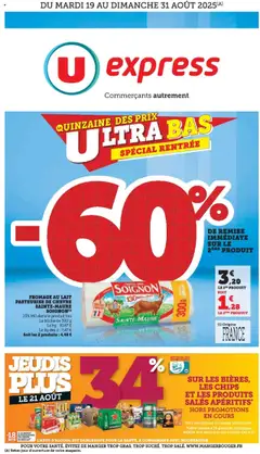 Prévisualisation de Quinzaine des prix ultra bas Spécial rentrée du magasin U Express formulaire valide 19/08/2025