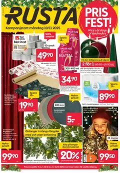 Förhandsgranska reklamblad Aktuella reklamblad Rusta från butik Rusta gäller från 10/11/2025